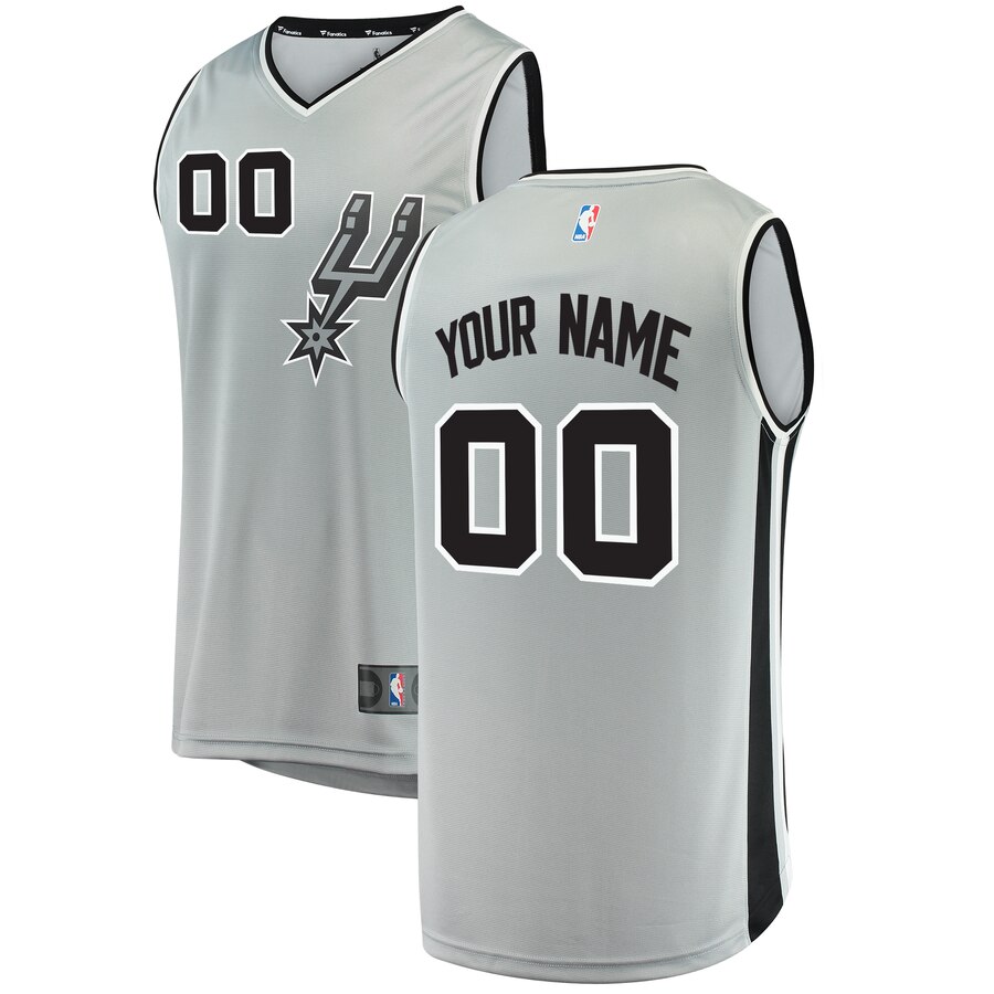 San Antonio Spurs Blazers Thunder Letter and Number Kits for Gray Jersey